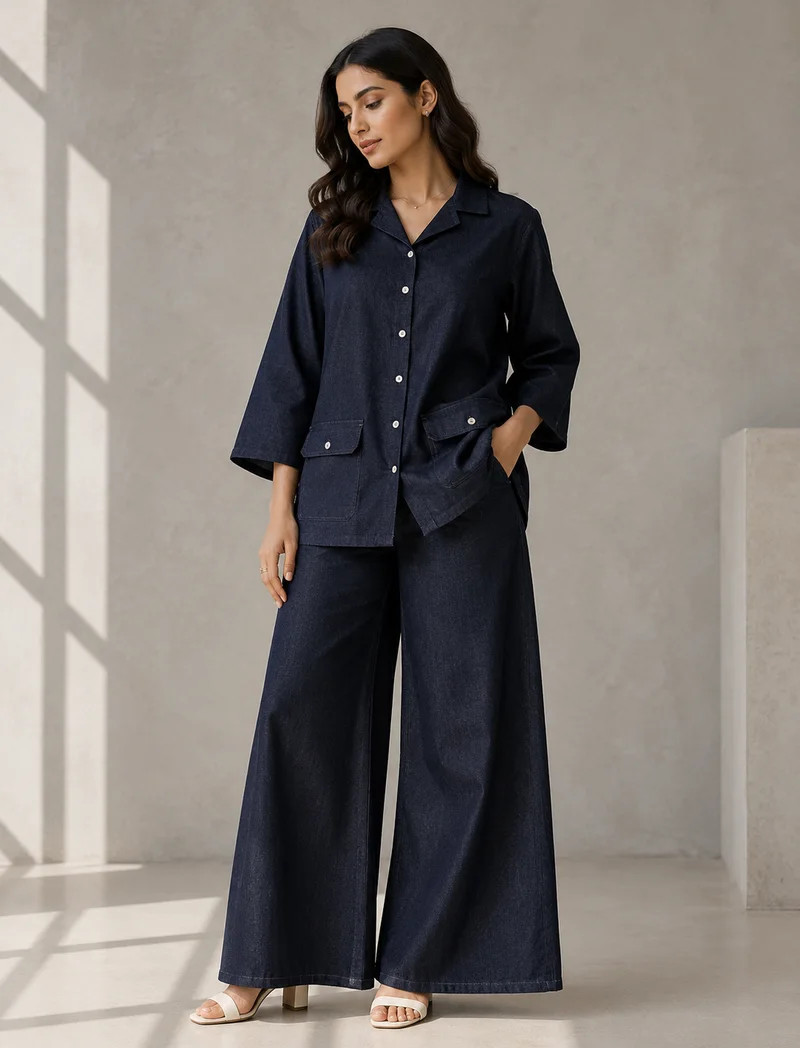 Denim co-ord styling